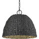 Rue 3 Light 21 inch Natural Black Outdoor Pendant